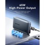 Vention Cargador de Pared Universal GaN FCBH0 65W 2xUSB-C 1xUSB-A Gris antracita